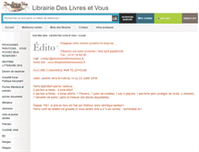 Tablet Screenshot of librairiedeslivresetvous.fr